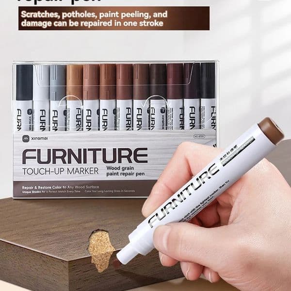 12 Colors Furniture Touch Up Kit Markers Amp Filler Sticks Wood Composite Grain Paint Repair Pen Scratches Restore Scratch Patch 250725BJ