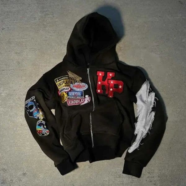 American Retro Zipper Hoodies Y2K Clothes Mens Womens Harajuku Hip Hop Cartoon Graphics Oversized Hoodies Sweatshirts Jackets XJ250726