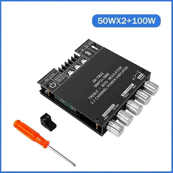 2.1 Channel BT 5.0 Subwoofer Amplifier Module 50Wx2+100W Power Audio Stereo Amplifier Board Bass AMP AUX ZK-TB21 ZK-MT21 X250726