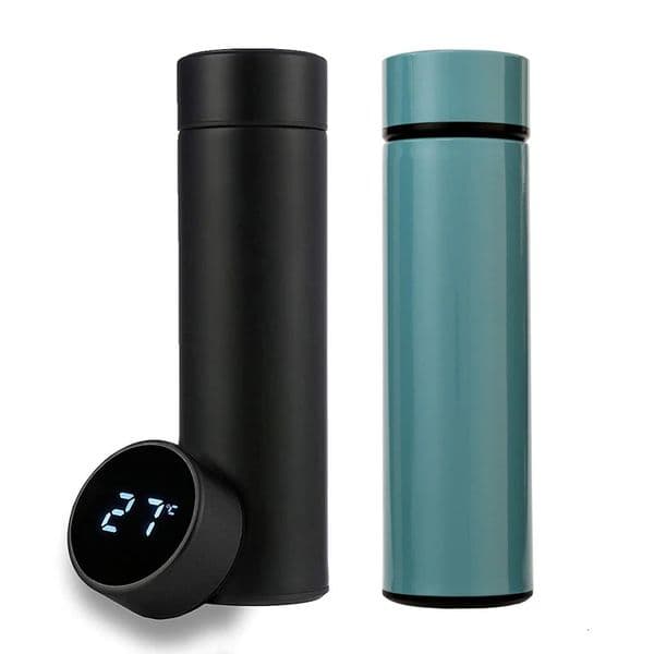 Stainless Steel Smart Water Bottle Leak Proof Double Walled Keep Drink Cold LCD Temperature Display 250716