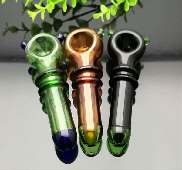 Smoking Pipes new Europe and Americaglass pipe bubbler smoking pipe water Glass bong Color 2-wheel glass pipe