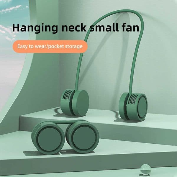 Long Battery Life New Portable No Bladeless Hanging Neck Rechargeable Air Cooler 3 Speed Mini Summer Sport Fan R250725