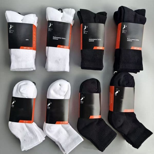 Fashion Designer Black White High Quality Socks Women Men Cotton All-match Classic Ankle Hook Breathable Stocking Mi Football Basketball Sports Sock
