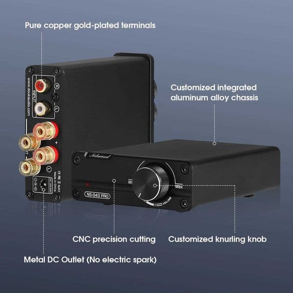 2025 Nobound NS-04G PRO Mini Digital Power Amplifier Hifi Stereo 2.0 Channel Class D Home Desktop Audio Amp 100W+100W X2507261