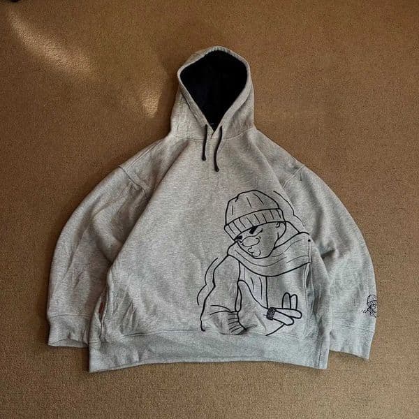 Streetwear Vintage Gray Hoodie Y2K Clothes Mens Womens Punk Rock Street Graphic Oversized Hoodie Sweatshirt Casual Jacket XJ250726