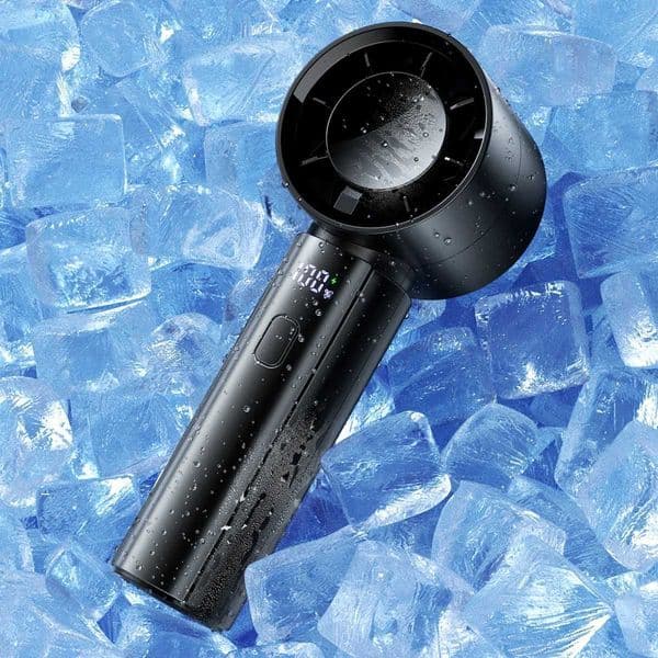 Tsaldsky Portable Handheld 3000mAh Battery Operated Cooling 5 Speed Adjustable Small Desktop Fan with Digital Display R250725