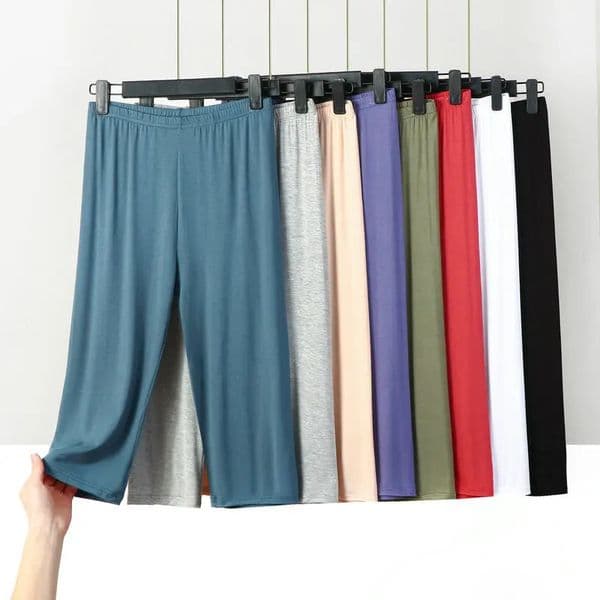 XL to 8XL summer Modal leggings calf Length High waist Large size Stretch Casual Slimming Basic short Pants sleep pants 250725