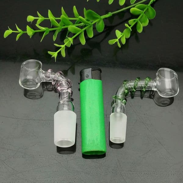 Europe and Americaglass pipe bubbler smoking pipe Colorful spiral glass adapter for smoking accessories