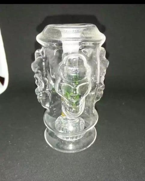 The new four-sided skull hookah , Wholesale Glass Bongs Accessories, Glass Water Pipe Smoking, Free Shipping