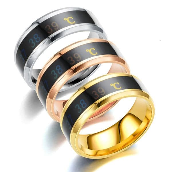FSUNION 2025 Arrival Steel Intelligent Temperature Sensitive Rings For Women Men Waterproof Jewelry Wedding Gifts 250716