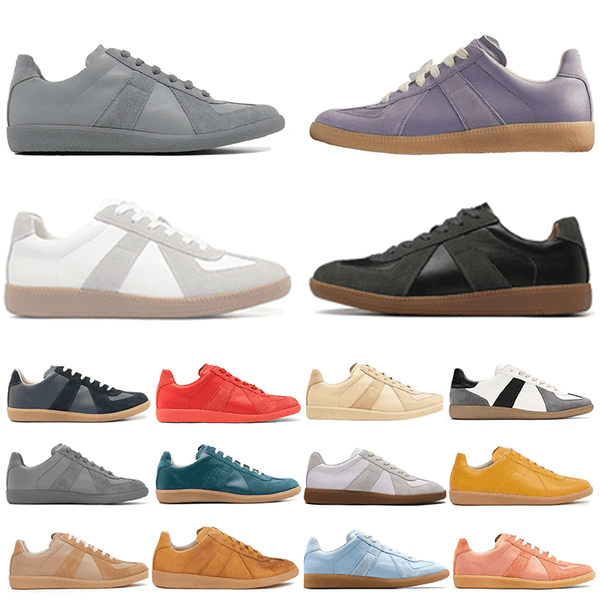 Designer shoes German Army Trainer Gats Low Sneakers MM6 White Grey Gum painter Black Nude Men Women Casual Shoe Mens Womens