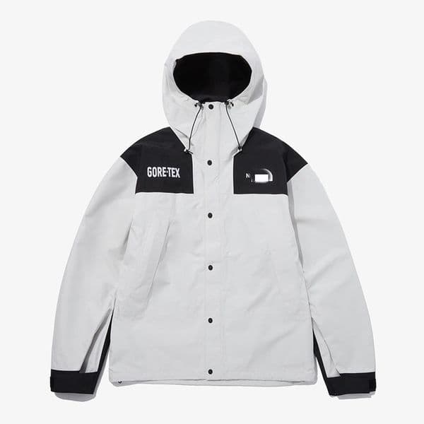 Men's Outdoor Hooded Mountaineering Hard Shell Windproof and Waterproof GTX Warm Jacket Coat Man Retro Splicing Embroidered Logo Windbreaker Outerwear