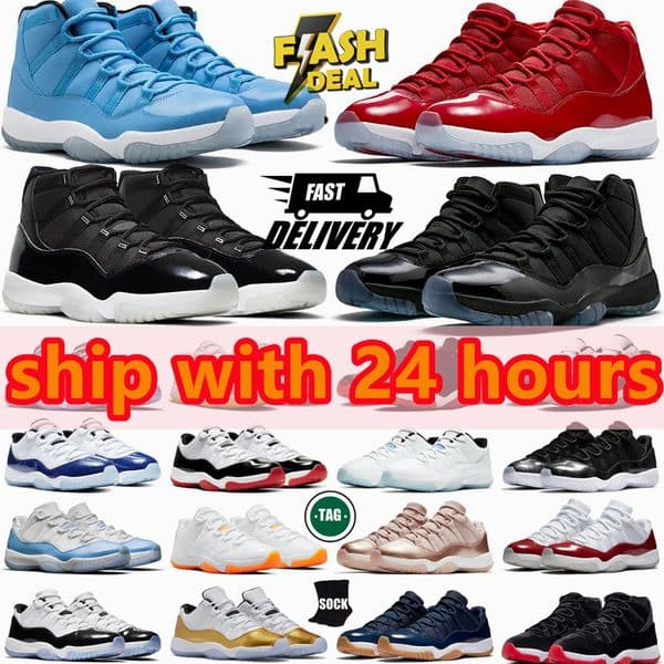 Free delivery 11 11s Basketball Shoes designer shoes mens Cherry Cool Cement Grey Jubilee Bred Concord Cap and Gown Space Trainers Sports Sneakers size 36-47