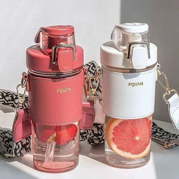 Double Drink Cup Trend Bottle Water Fitness Sports Large Capacity Water Bottle With Straw Outdoor Bicycle Travel Water Bottle X250728