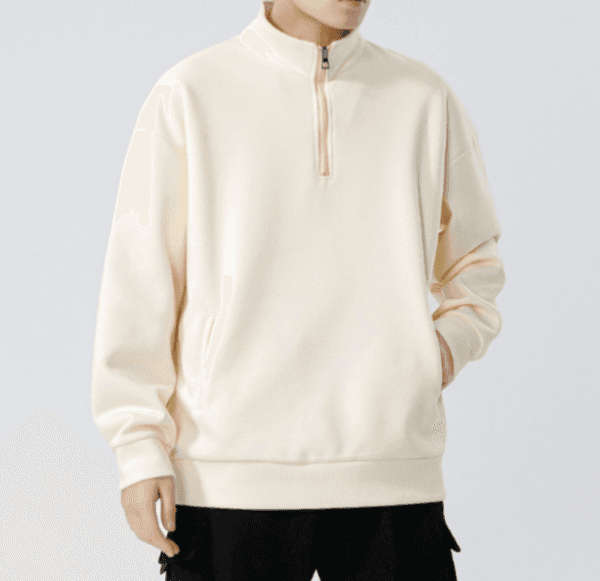 276 Turtleneck Sweatshirt for Men Autumn and Winter Thickened Loose Trendy Solid Color Casual thumbnail 2