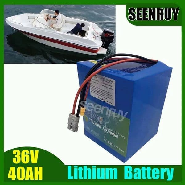 Lithium 36V 40AH LI-ION Rechargeable Battery with BMS 50A 80A 100A 120A For Electric Vehicle Small Yacht AGV thumbnail 2