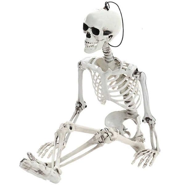 Full Life Size Human Skeleton Halloween Prop 90CM Haunted House Hanging Props Halloween Movable Skeleton Halloween Decoration Toys X2507281