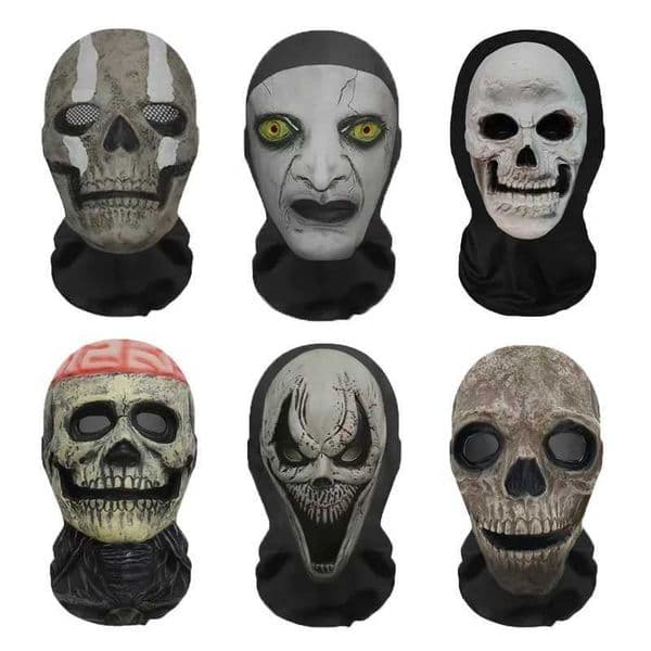 3D Mask Balaclava Full Face Elastic Mesh Breathable Skull Headcovers Horror Party Halloween Cosplay PropsXJ250728