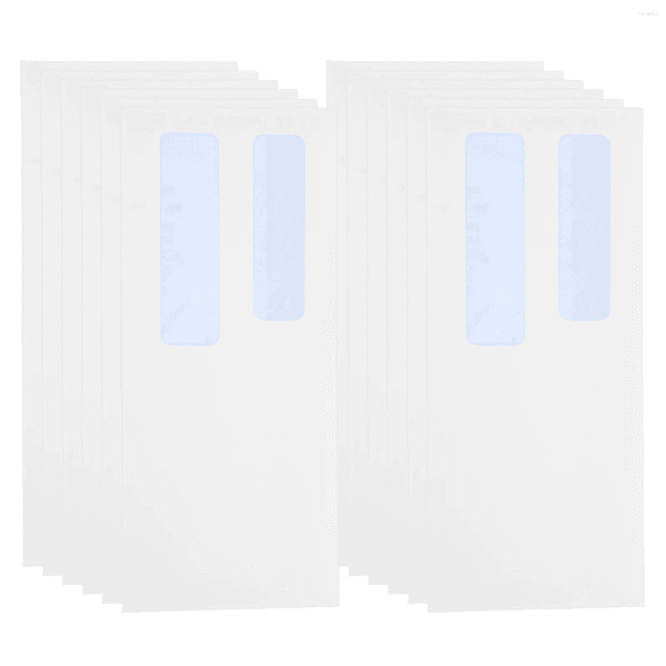 Gift Wrap 100 Pcs Self Seal Business Envelopes Double Window White Security Document Mailers Check Storage Invoices