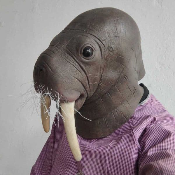 Funny Walrus Mask Sea Lion Animal Full Head Latex Fancy Dress Costume Animal Mask Seal Sea Lions Head Mask Novelty Creepy Latex XJ250728