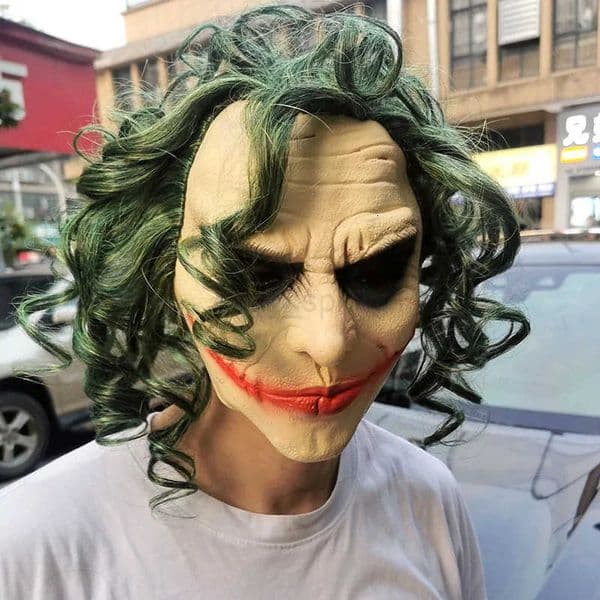 The Dark Knight Joker Cosplay Mask Halloween Party Unisex Adult Latex Mask Head Cover Party Performance Stage Props T250728