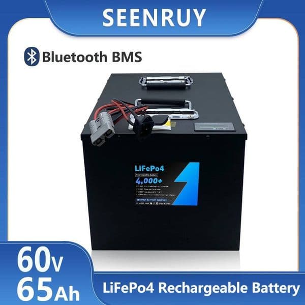 60V 65AH Lifepo4 Built in 80A BMS Lithium Iron Phosphate Battery Perfect For Electric Tricycle Motorcycle Golf cart
