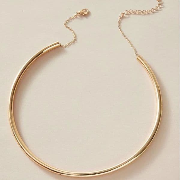 Metal Necklace Circle Choker for Women Simple Fashion Jewelry Party Gift Style 250723