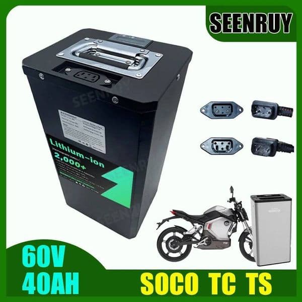 SOCO TC TS 60V 40AH Lithium 17S Original Replacement Large Capacity Battery with Smart BMS Bluetooth for SOCO Electric Vehicle