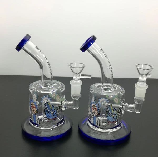 Pipes Smoking hookah Oil Burner Pipes Smokings Glass Bowl Classic style cartoon printed glass water bottle