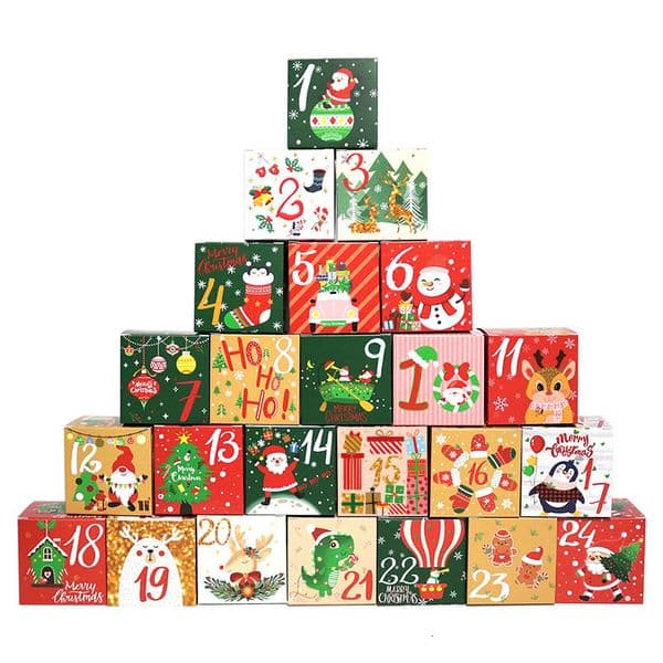 Christmas gift bag kraft paper bag candy packaging bag 24 211104