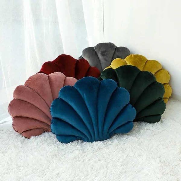 Dutch Velvet Shell Cushion Light Luxury INS Solid Color Pillow for Home Sofa with Skin-friendly and Waist-supporting Design Z250729