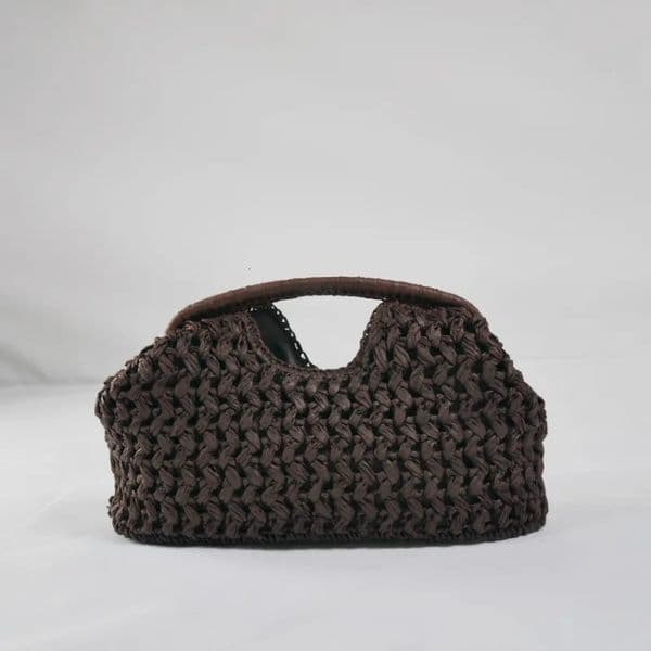 Elegant Ladies Chain Woven Handbag Straw Shoulder Bag Fashionable Raffia Crossbody Beach Summer Versatile Womens 250725BANJIA
