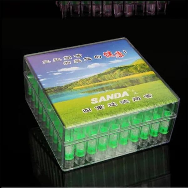 Smoking disposable double Nga Ning genuine SANDA disposable filter cigarette holder 100