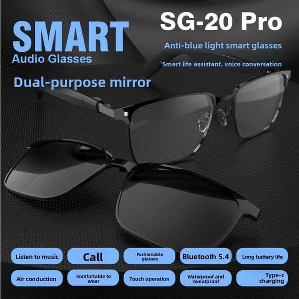 Designer sunglasses anti blue light music listening sunglasses Bluetooth audio long battery life smart and fashionable suitable for both men and women