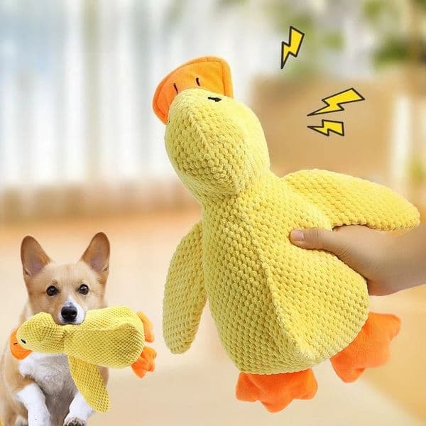 Plush Companion Sleeping Duck Dog Toys for Small and Large Dogs Bite Resistant Teeth Grinding Sound Relief Toy 250729BJ