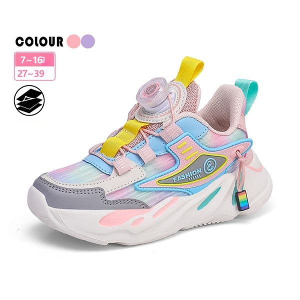 Girls' Sneakers Spring Summer Breathable Versatile Solid Sole Dad Single Mesh Casual Shoes