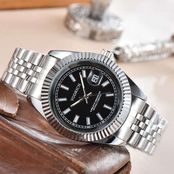 2021 New Men's Fully Automatic Casual Quartz Alloy with Luminous Non-Waterproof Trendy Five-Dial Three-Hand Watch