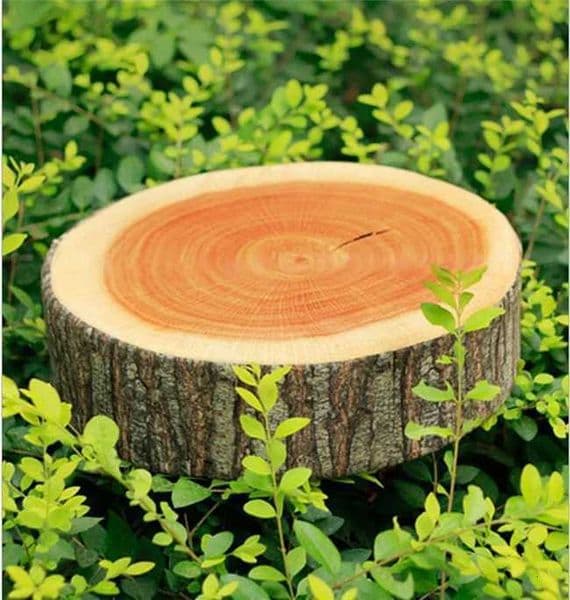 1 Piece Stump Shaped Decorative Pillows Home Car Decor Cute Wood Grain Soft Chair Seat Cushion Pillow Z250729