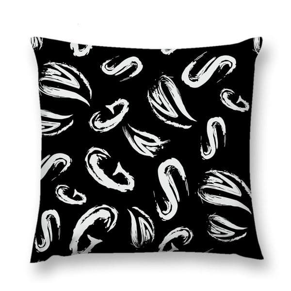 ddmythur Plush pillowcase Pillow cover with good-looking patterns and white throw pillow with a pattern of swirls on it