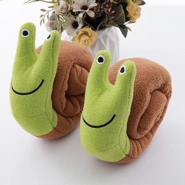 Dog Squeak Toys Pet Sniffing Plush Snails Tibetan Food Molar Puzzle Interactive Toy Feeder Supplies 250729
