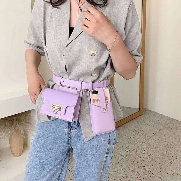 Women's Bags Designer Women's Bags Designer 2 Piece Women's Belt Designer Tactical Waist Bags Female Leather Flap Fanny Pack Shoulder Crossbody Chest Bag Purse