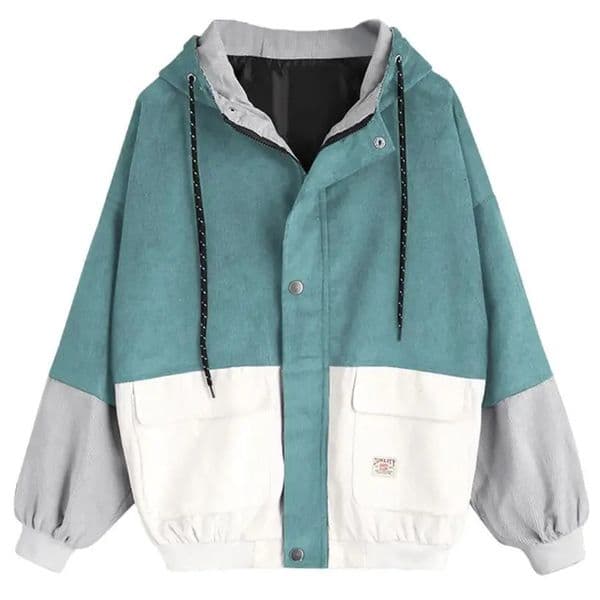 Autumn Women Coats Corduroy Patchwork Oversize Zipper Jackets Windbreaker And Baseball Uniform Clothes 250729