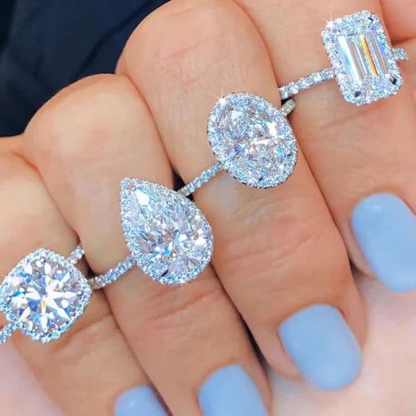 Silver Color Oval Pear Cut Wedding Rings For Women Promise Engagement Bridal Jewelry Cubic Zirconia Anniversary Ring 250729