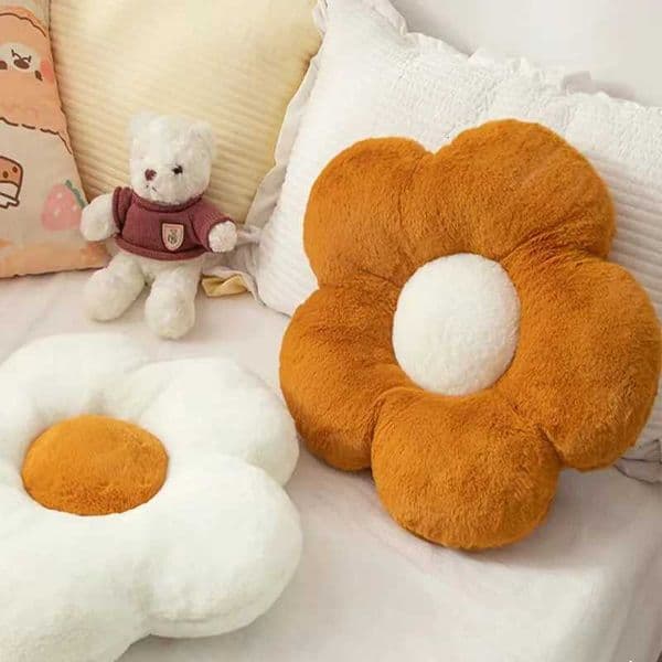 35/50cm Stuffed Six Petal Flower Cushion Girly Room Decor Sunflower Pillow Bay Window Pink Flower Seat Bedroom Seat Pillow Z250729