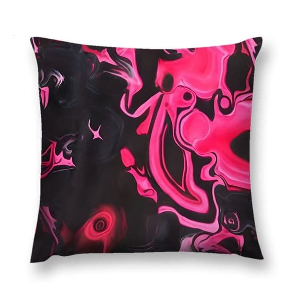ddmythur Plush pillowcase Pillow cover with good-looking patterns abstract painting throw pillow with a and pink swirl pattern