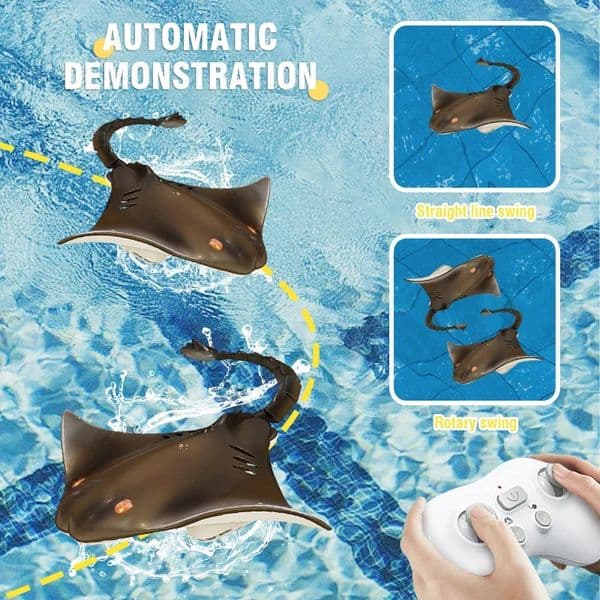 Rc Fish 2.4G Remote Control Manta Ray Toy Simulation High Simulation Electric Fish Childrens Water Toy Swimming Game Boys Gift 250729