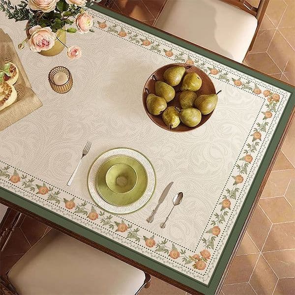 Leather American Style Atmosphere Wash-Free Waterproof Oil-Proof Dining Mat Home High-End Coffee Table Cloth