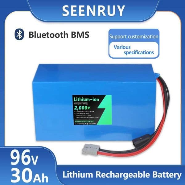 96V 30Ah Lithium Ion Battery Li ion 26S BMS for 5000W Motor Robot Forklift Van Motorcycle AGV + 10A Charger