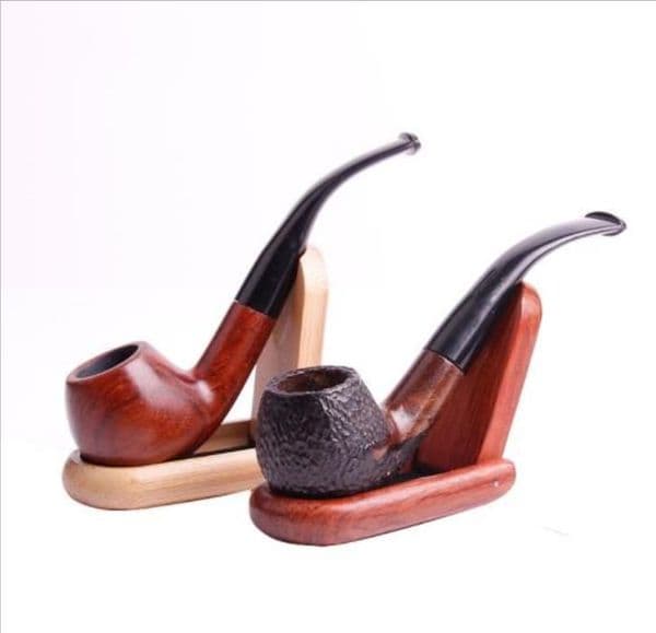 The factory directly sells logged red sandalwood pipe, Handmade Red wood 9MM curved pipe and tobacco fittings for wholesale and direct sale