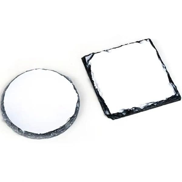 Sublimation Blanks Rock Slate Coasters Backing Pads Glossy White Glazed Customize Heat Transfer Printing Cup Mat Mug Coasters For Home Decorate Drink Sweat Z 7.29-4